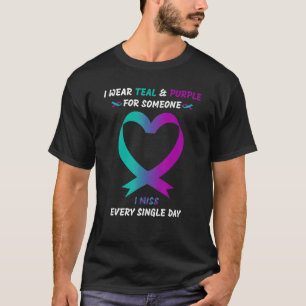 Ich trage Aquamarin und Lila für jemanden, den ich T-Shirt