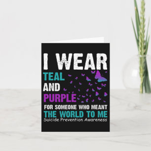 Ich trage Aquamarin und Lila für jemanden, der das Karte