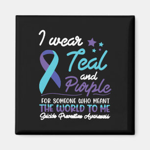 Ich trage Aquamarin und Lila für jemanden, der das Magnet