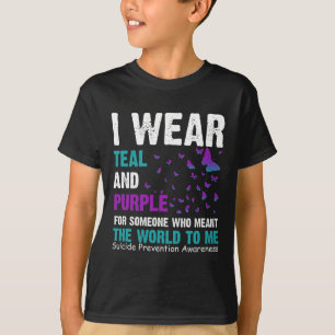 Ich trage Aquamarin und Lila für jemanden, der das T-Shirt