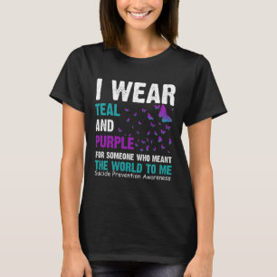 Ich trage Aquamarin und Lila für jemanden, der das T-Shirt