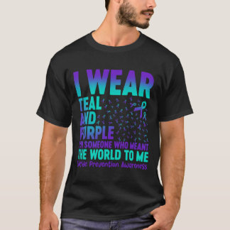 Ich trage Aquamarin und Lila für jemanden, der das T-Shirt