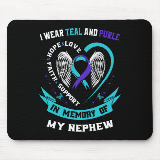 Ich trage Aquamarin und Lila für mein Nephew Suici Mousepad
