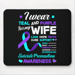 Ich trage Aquamarin und Lila für meine Ehefrau Sui Mousepad