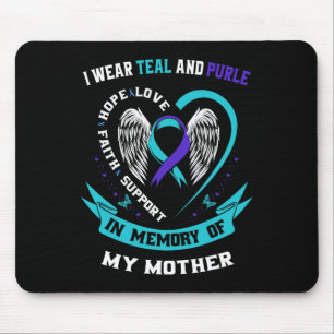 Ich trage Aquamarin und Lila für meine Mama Mutter Mousepad