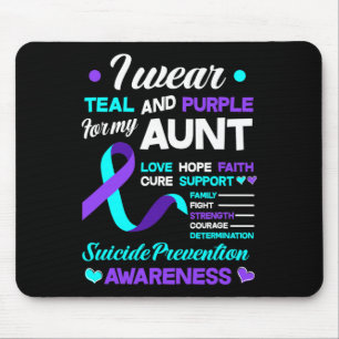 Ich trage Aquamarin und Lila für meine Tante Suizi Mousepad