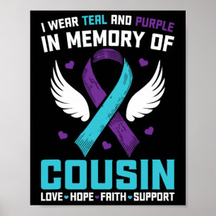 Ich trage Aquamarin und Lila für meinen Cousin Sel Poster