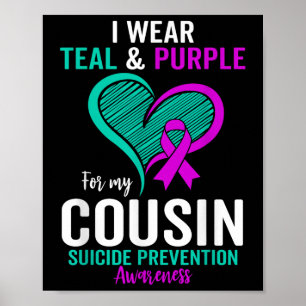 Ich trage Aquamarin und Lila für meinen Cousin Sel Poster