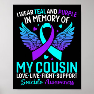 Ich trage Aquamarin und Lila für meinen Cousin Sel Poster