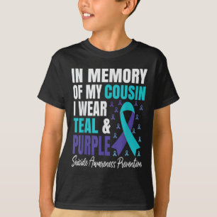 Ich trage Aquamarin und Lila für meinen Cousin Sel T-Shirt