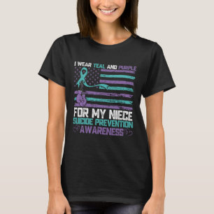 Ich trage Aquamarin und Lila für meinen Niece Suiz T-Shirt