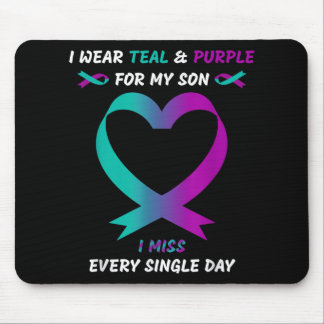 Ich trage Aquamarin und Lila für meinen Sohn, ich  Mousepad