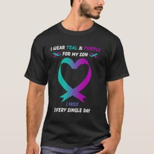 Ich trage Aquamarin und Lila für meinen Sohn, ich T-Shirt