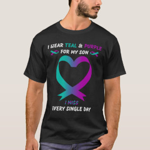 Ich trage Aquamarin und Lila für meinen Sohn, ich T-Shirt