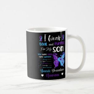Ich trage Aquamarin und Lila für meinen Sohn Suizi Kaffeetasse