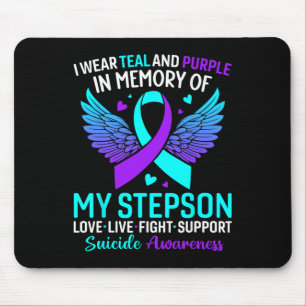 Ich trage Aquamarin und Lila für meinen Stepson Su Mousepad