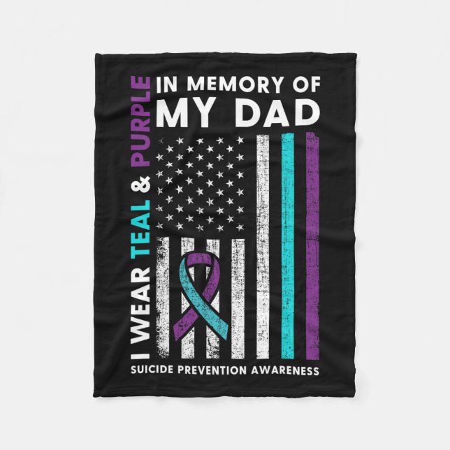 Ich trage Aquamarin und Lila in Erinnerung an mein Fleecedecke (Vorderseite)