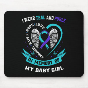 Ich trage Aquamarin und Lila von der Selbstmordbew Mousepad
