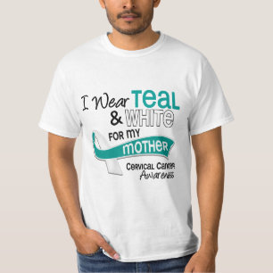 Ich trage aquamarine Mutter-Gebärmutterkrebs des T-Shirt