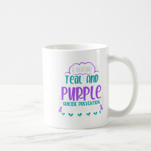 Ich trage Aquamarine und Lila Auszeichnungen zur S Kaffeetasse