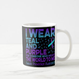 Ich trage Aquamarine und Lila Multipler Sklerose-S Kaffeetasse
