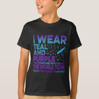 Ich trage Aquamarine und Lila Multipler Sklerose-S T-Shirt