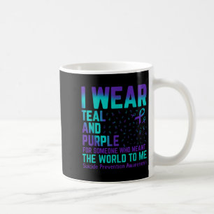 Ich trage Aquamarine und Lila Woche der Suizidpräv Kaffeetasse