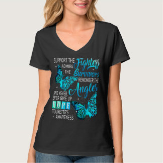 Ich trage Aquamarine Unterstützung für die Kämpfer T-Shirt