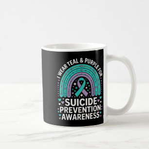 Ich trage Aquamarinen & Lila für die Suizidprä Kaffeetasse