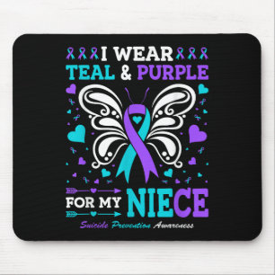 Ich trage Aquamarinen & Lila für mein Nichte Mousepad