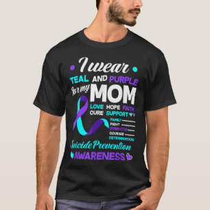 Ich trage Aquamarinen & Lila für meine Mama Su T-Shirt