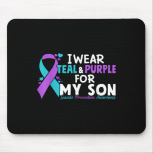 Ich trage Aquamarinen & Lila für meinen Sohn S Mousepad