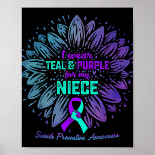 Ich trage Aquamarinen &amp; Lila für Niece Suicide Poster