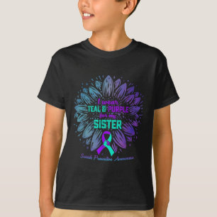 Ich trage Aquamarinen & Lila für Schwestersuiz T-Shirt