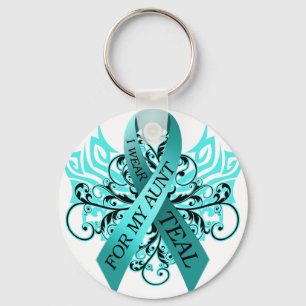 Ich trage aquamarines für mein Aunt.png Schlüsselanhänger