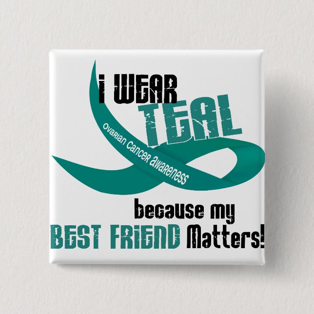 Ich trage aquamarines für meinen bester Freund 33 Button (Vorderseite)