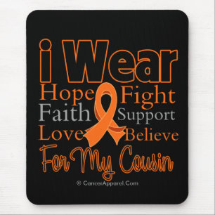 Ich trage Band-Collagen-Cousin - Leukämie Mousepad