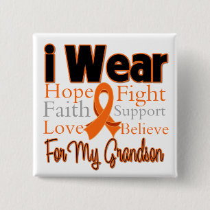 Ich trage Band-Collagen-Enkel - Leukämie Button