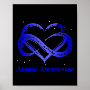 Ich trage Blau als Ataxie-Bewusstseins-Krieger Poster