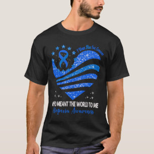 Ich trage Blau für Alopezie Sensibilisierung Herz  T-Shirt