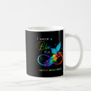 Ich trage Blau für Autismus Aufklärung Monat Männe Kaffeetasse