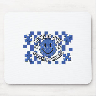 Ich trage Blau für Autismus Aufklärung Monat Männe Mousepad