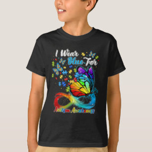 Ich trage Blau für Autismus Aufklärung Monat Schme T-Shirt