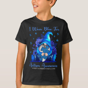 Ich trage Blau für Autismus-Bewusstsein Akzeptanz  T-Shirt