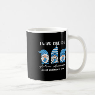 Ich trage Blau für Autismus-Bewusstsein Akzeptiere Kaffeetasse