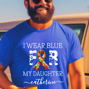 Ich trage Blau für Autismus-Bewusstsein T-Shirt