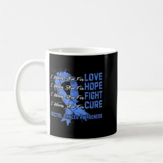 Ich trage Blau für das Bewusstsein für Darmkrebs Kaffeetasse