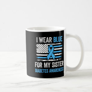 Ich trage Blau für das T1-D-Diabetes-Bewusstsein m Kaffeetasse