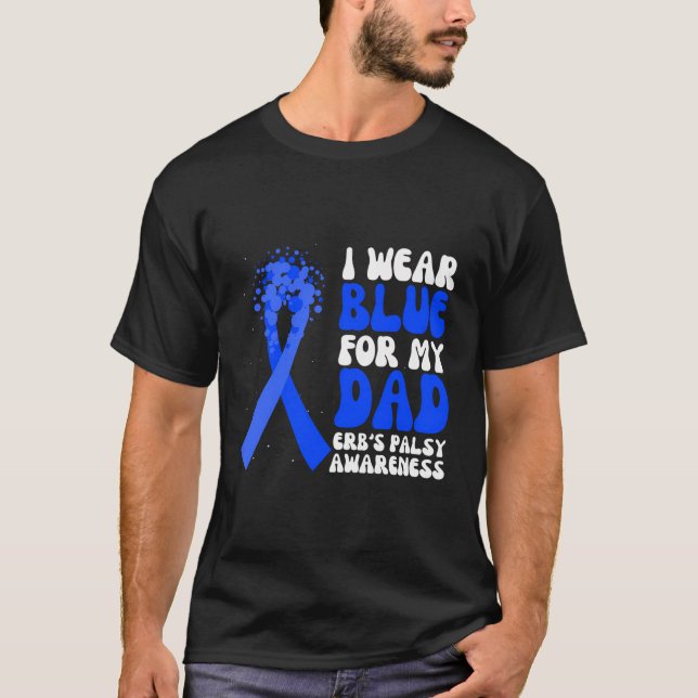 Ich trage Blau für den "Palsy Awareness Ribbo" mei T-Shirt (Vorderseite)