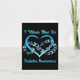 Ich trage Blau für Diabetes, Aufklärung Muttertag Karte